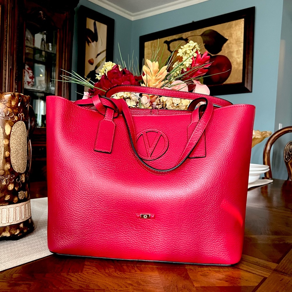 Valentino by Mario Valentino Leather Tote